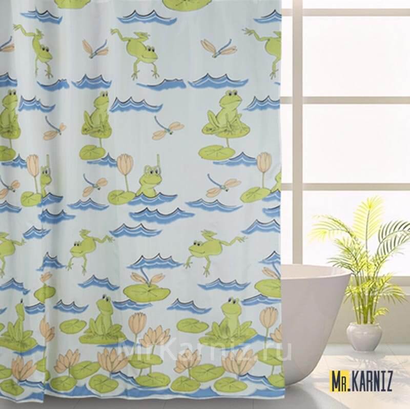 Штора для ванной Frog Frolic