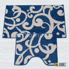 Комплект ковриков для ванной и туалета Узоры гол/бежевый